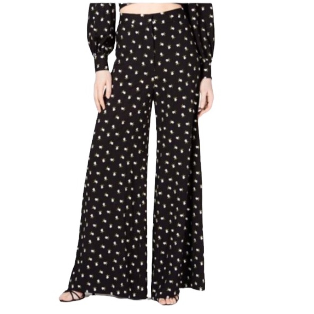 JILL Jill Stuart Floral Embroidered Flare Pants Sz 10 NWT